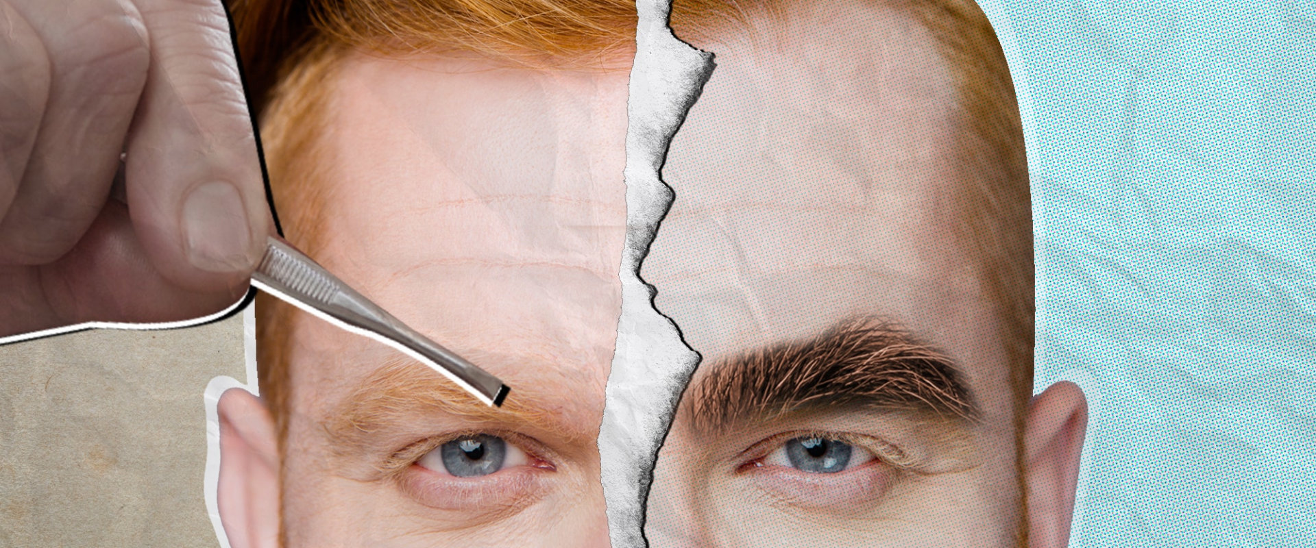 Where should male eyebrows begin?
